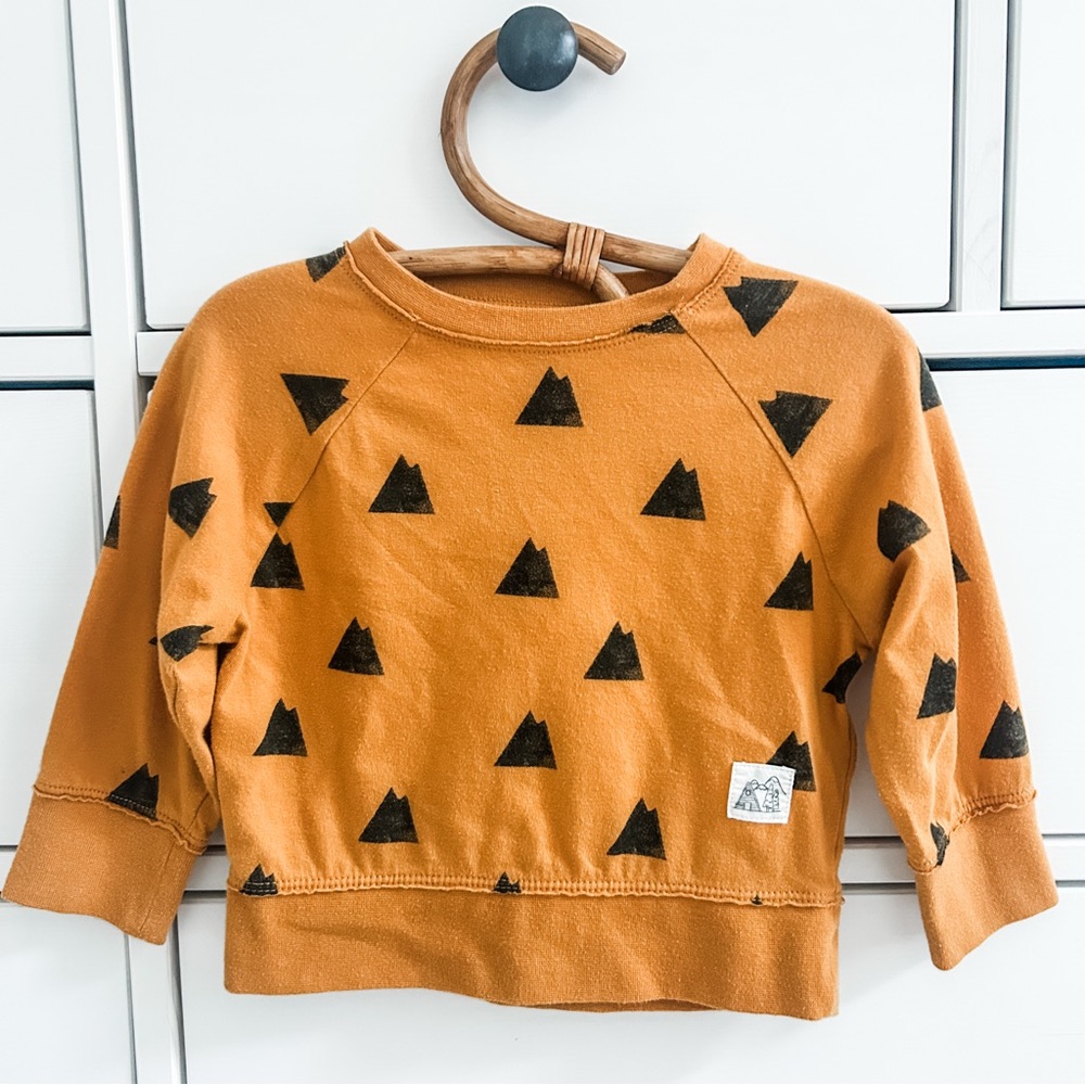 Kids' Orange Triangle Print Sweatshirt